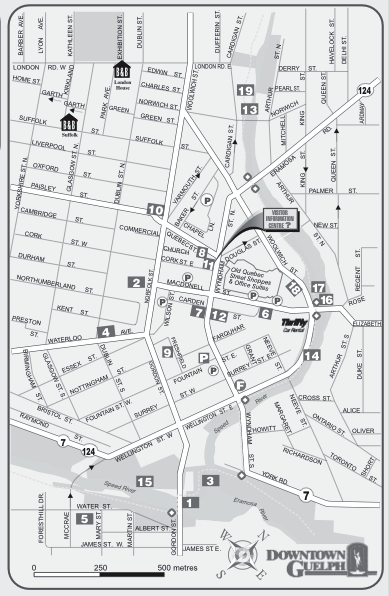Map of Guelph downtown