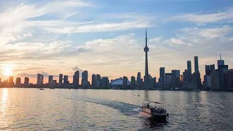 Toronto skyline from river
